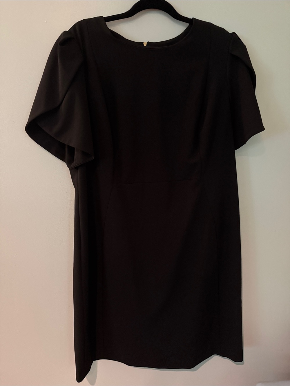 Calvin Klein Black Flutter Sleeve Women’s Dressu